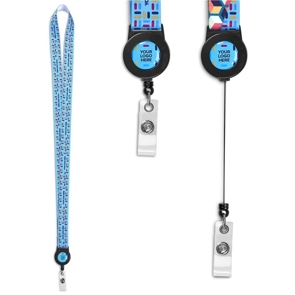 Sample Retractable Badge Reel Single-Sided Sublimation Satin Lanyard - Selling Tools,Lanyards
