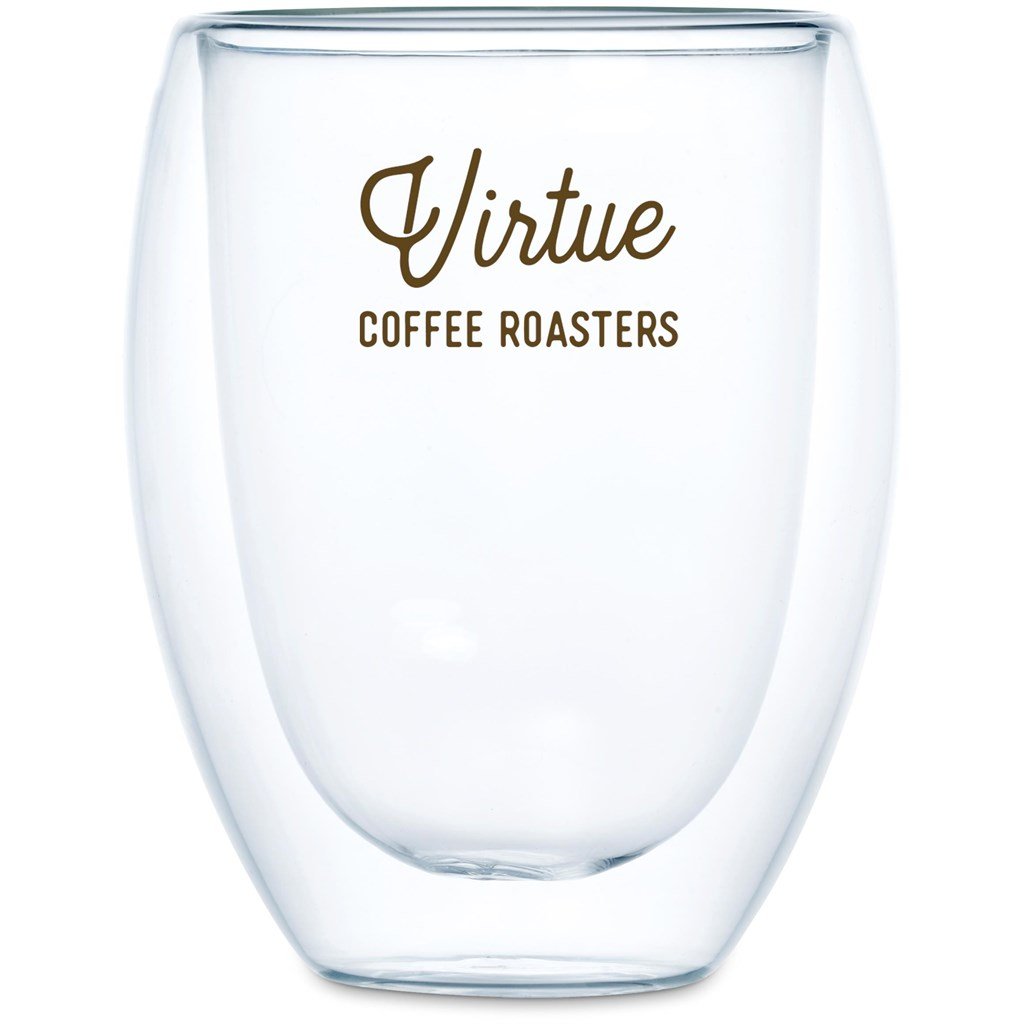 Serendipio Lorenzo Glass Double-Wall Cup - 350ml Transparent/Frosted White / T