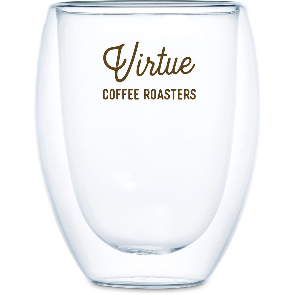 Serendipio Lorenzo Glass Double-Wall Cup - 350ml Transparent/Frosted White / T