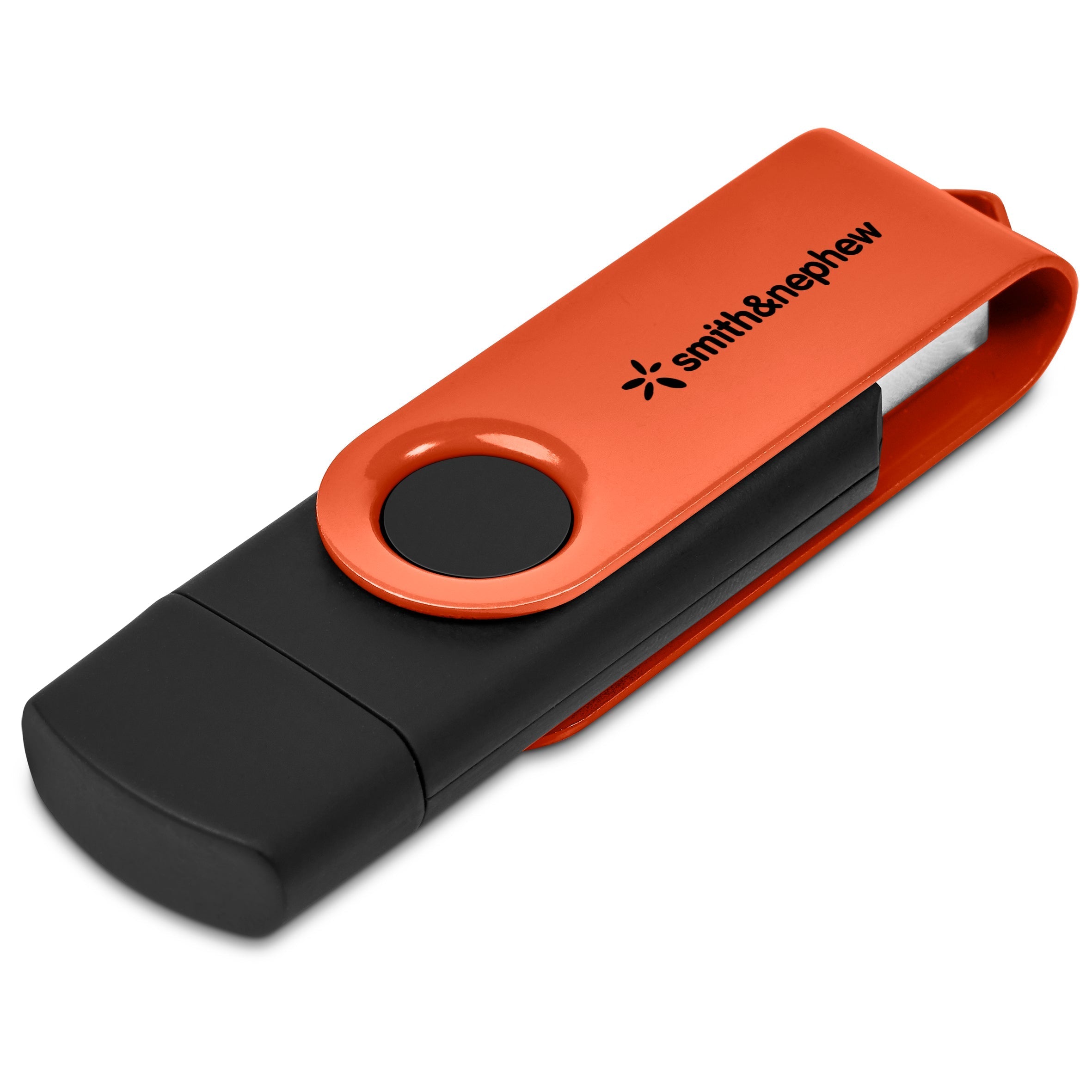 Shuffle Gyro Black Flash Drive – 32GB / Orange / O
