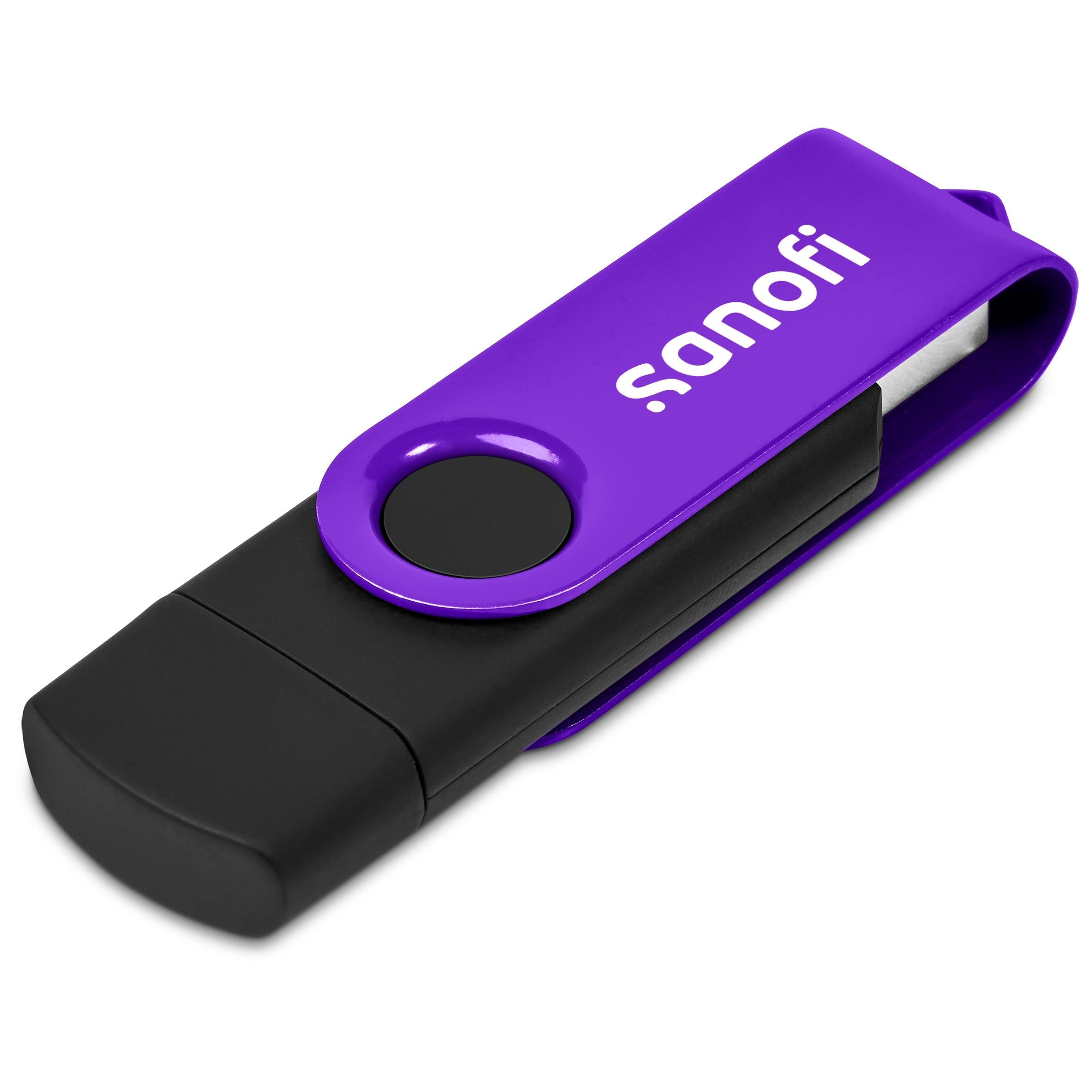Shuffle Gyro Black Flash Drive – 8GB / Purple / P