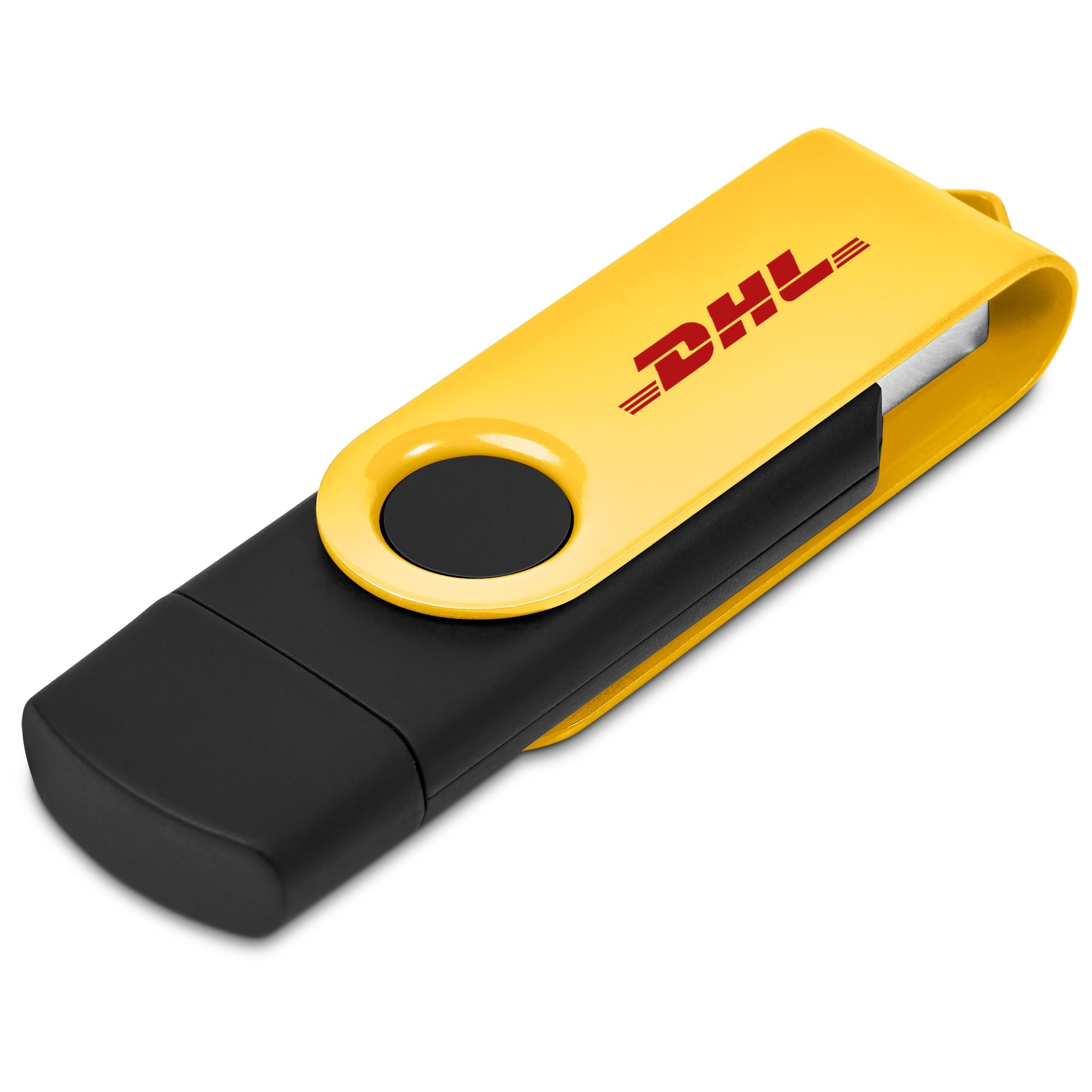 Shuffle Gyro Black Flash Drive – 8GB / Yellow / Y