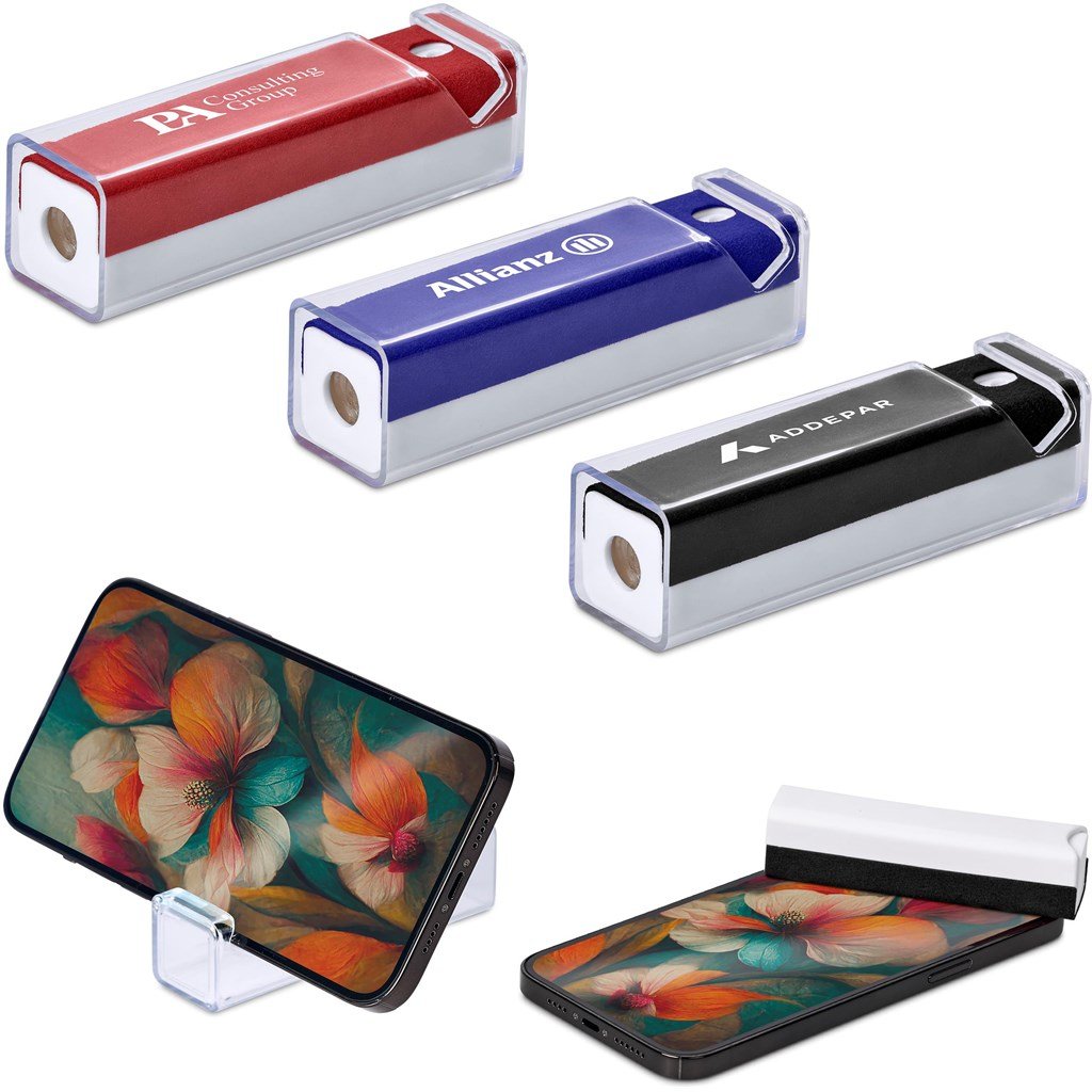 Slick Sanitising Screen Cleaner with Phone Stand - Promotional Giveaways,Promotional Giveaways