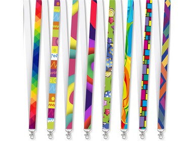 Kaleidoscope Satin Lanyard With Snap Hook Clip (Single-sided) - Lanyards