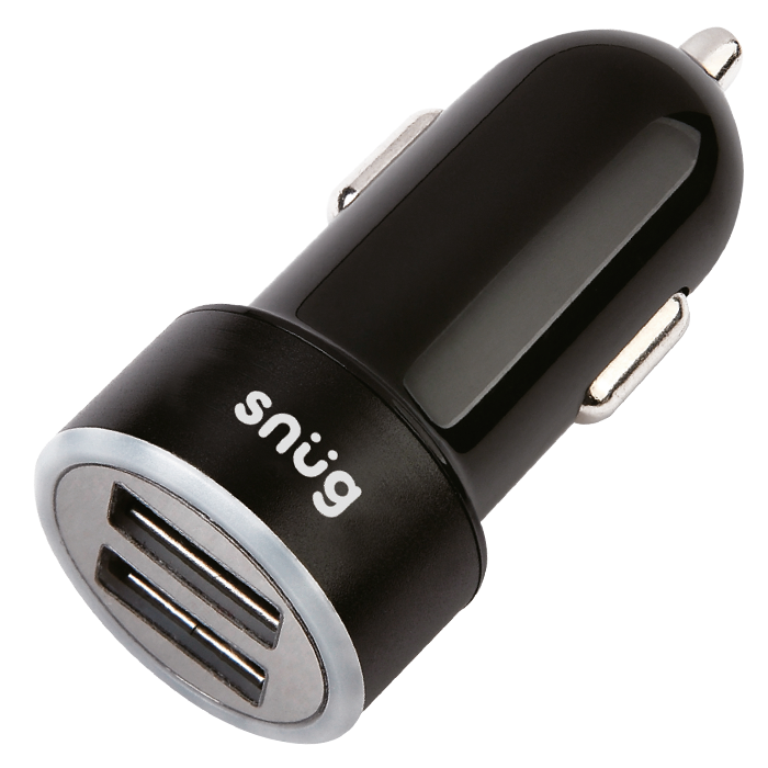 Snug Car Charger With Micro USB Cable Black / STD / Last Buy - Technology