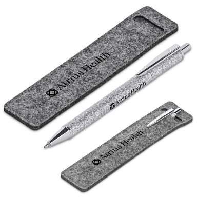 Sparkle Ball Pen In Felt Pouch Grey / GY