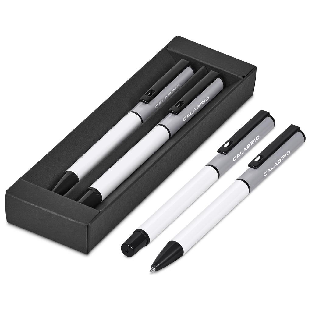 Stanza Ball Pen & Rollerball Set GREY - Sets,Writing Instruments