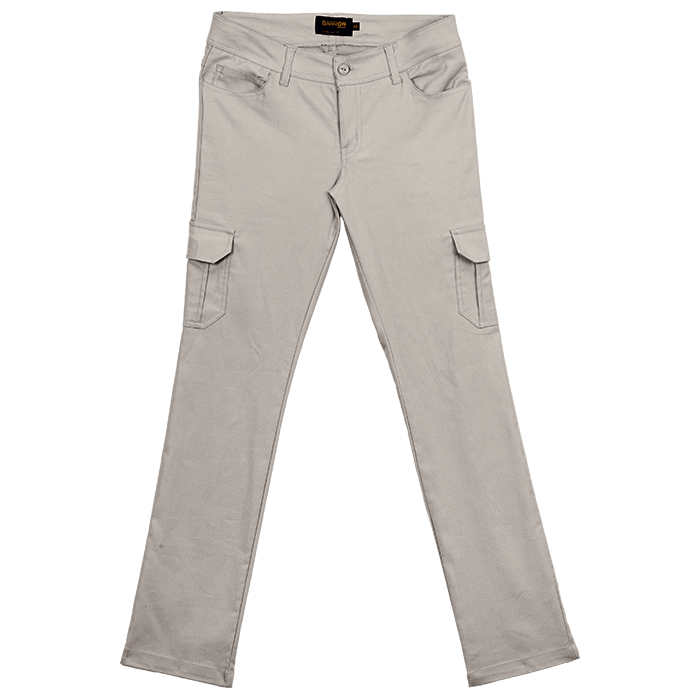 Stretch Cargo Pants Ladies Stone / 28 / Regular - Bottoms