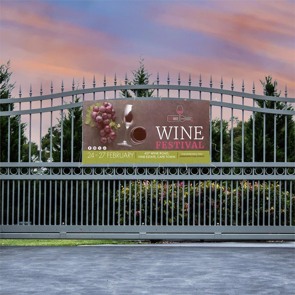 Sublimated Display Fabric Banner 2.45m x 1.2m - Fence Banners