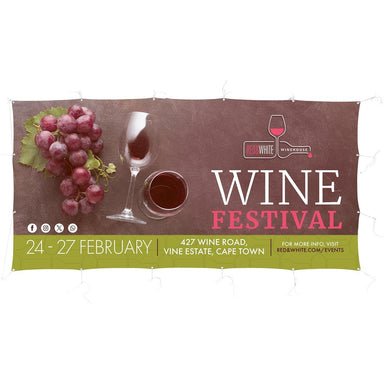 Sublimated Display Fabric Banner 2.45m x 1.2m - Fence Banners