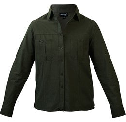 Tracker Long Sleeve Blouse - Stone Only-L-Khaki-KH