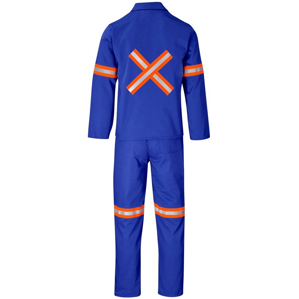 Trade Polycotton Conti - Suit Reflective Arms Legs & Back - Orange Tape