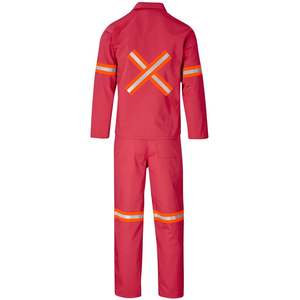 Trade Polycotton Conti - Suit Reflective Arms Legs & Back - Orange Tape