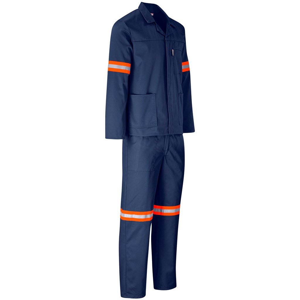 Trade Polycotton Conti - Suit Reflective Arms Legs & Back - Orange Tape
