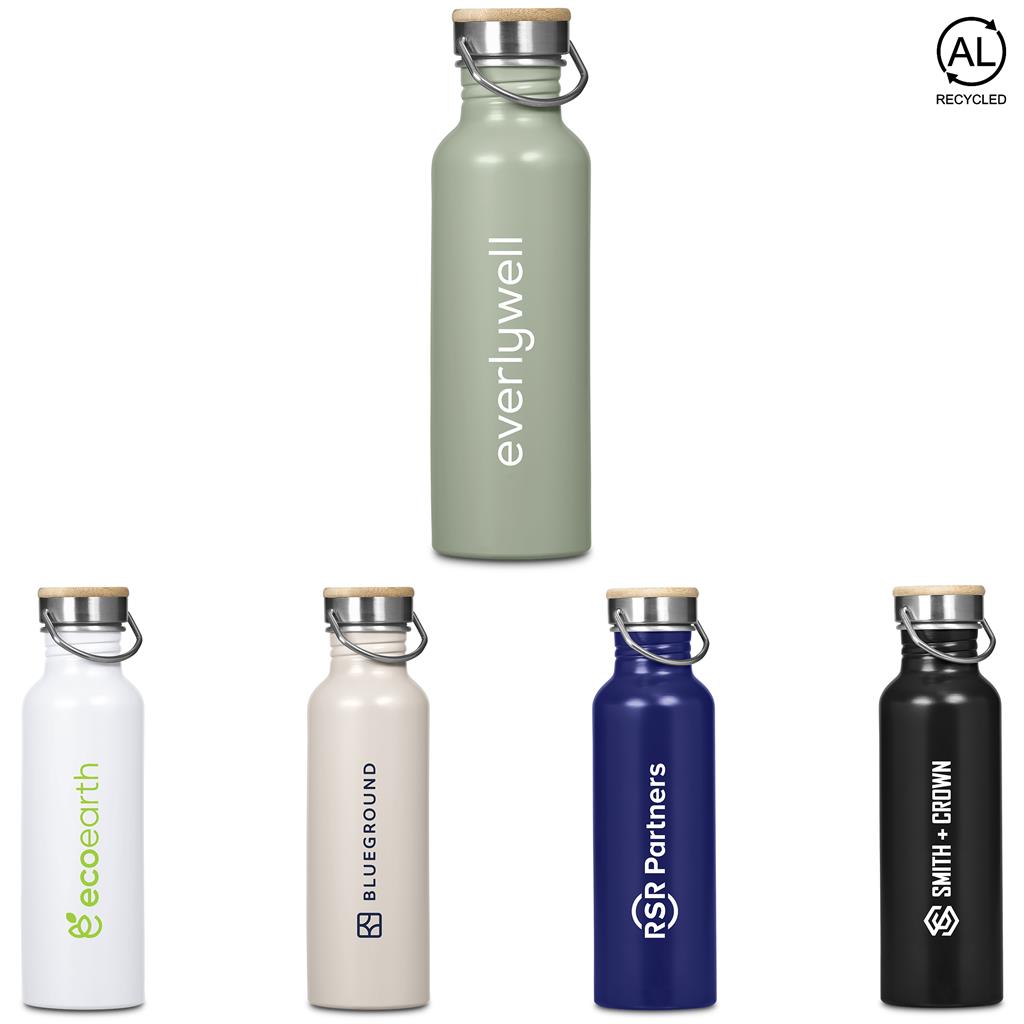 Tugela Recycled Aluminium Water Bottle - 750ml - Bottles,Recycled Drinkware,Drinkware,Full-Wrap UV Bottles
