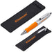 Turbo Tide Ball Pen in Felt Pouch ORANGE - Writing Instruments,Metal Pens,Pen Sets,Writing Instruments,Pen Clearance