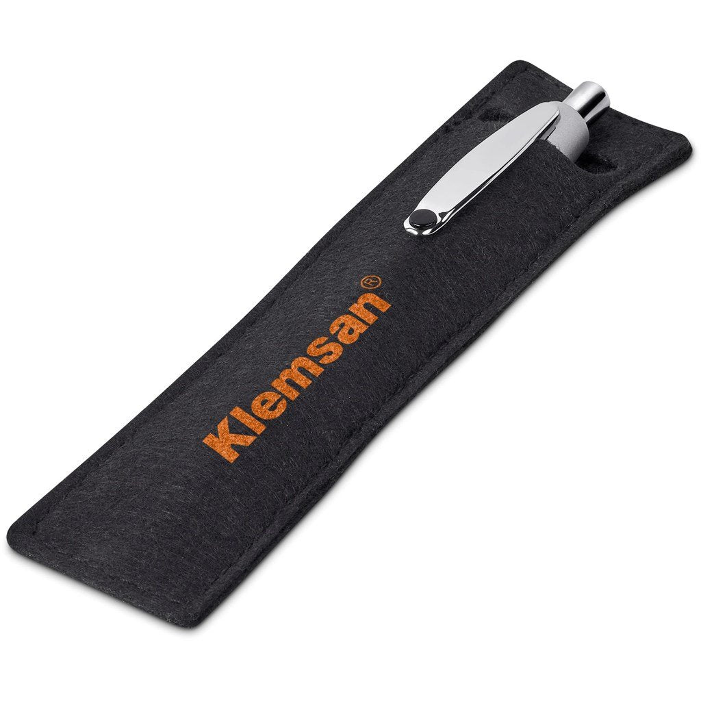 Turbo Tide Ball Pen in Felt Pouch - Writing Instruments,Metal Pens,Pen Sets,Writing Instruments,Pen Clearance