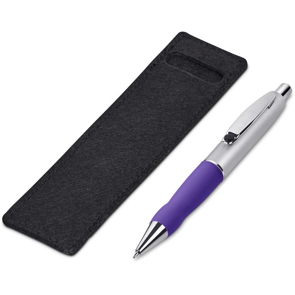 Turbo Tide Ball Pen in Felt Pouch - Writing Instruments,Metal Pens,Pen Sets,Writing Instruments,Pen Clearance