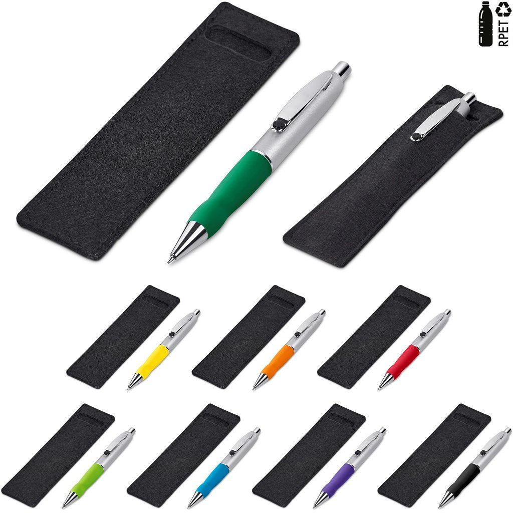 Turbo Tide Ball Pen in Felt Pouch - Writing Instruments,Metal Pens,Pen Sets,Writing Instruments,Pen Clearance