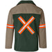 Two-Tone Polycotton Work Jacket - Reflective Arms & Back - Orange Tape