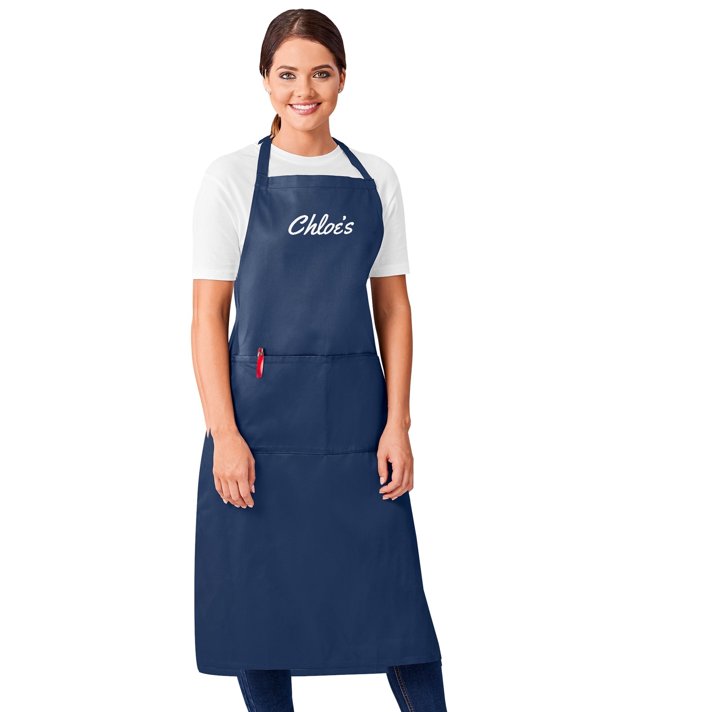 Unisex Slater Apron-Aprons-Solid White-SW