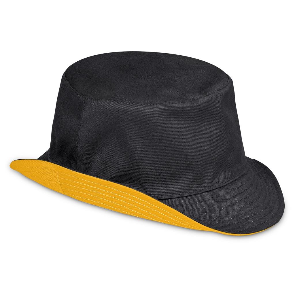 Urban Reversible Bucket Hat BLACK YELLOW - Hats