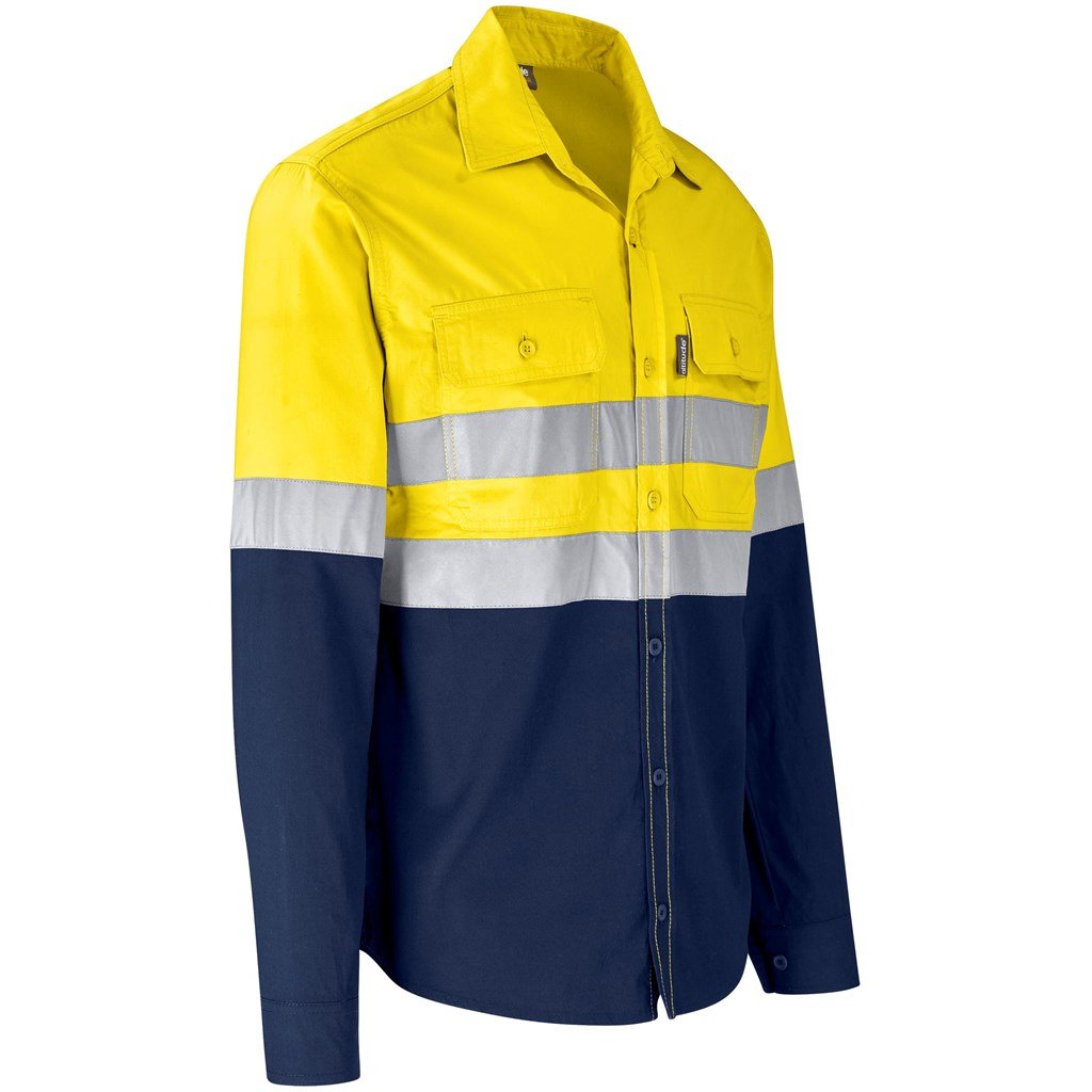 Vented Two-Tone Reflective Work Shirt - Shirts & Tops