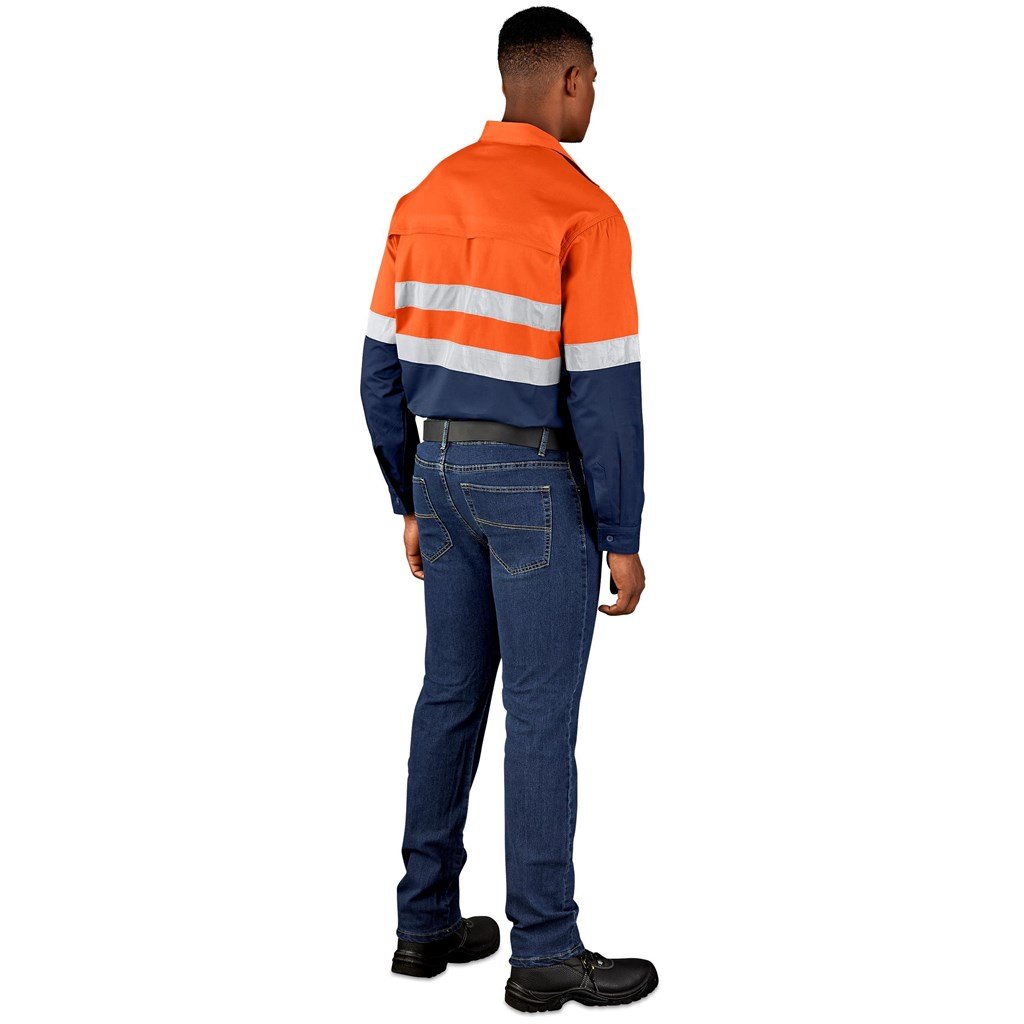 Vented Two-Tone Reflective Work Shirt - Shirts & Tops