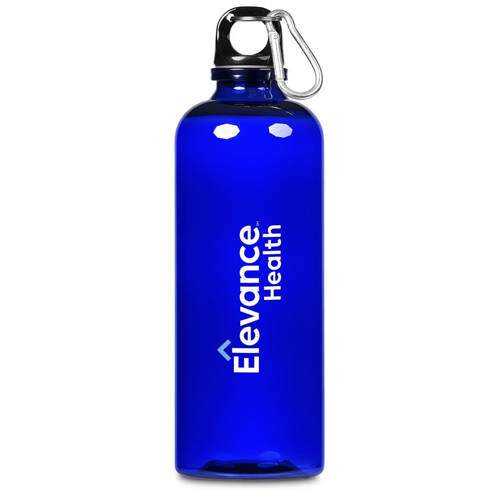 Vista Recycled PET Water Bottle - 600ml BLUE - Bottles,Recycled Products,Recycled Drinkware,Drinkware,Full-Wrap UV Bottles