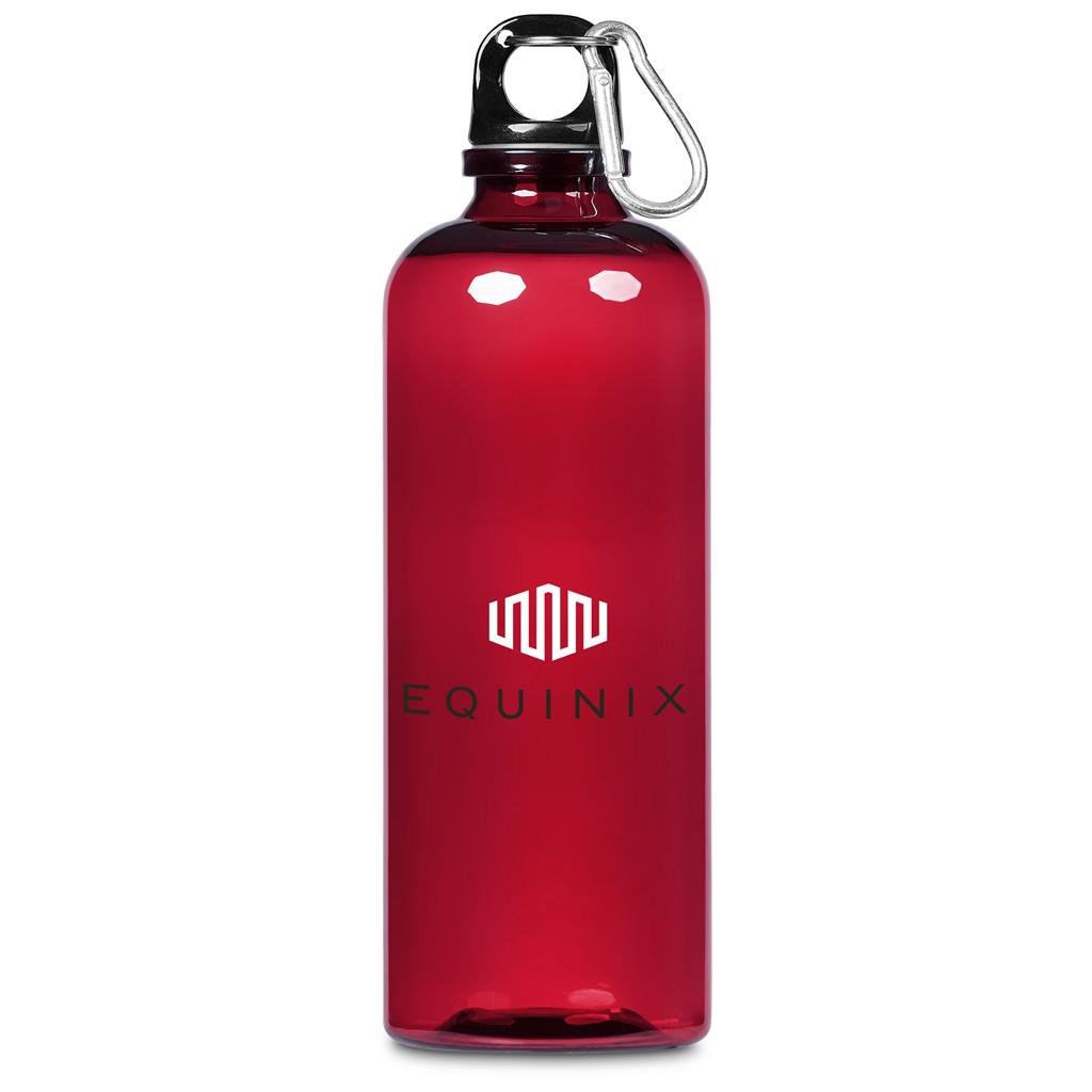 Vista Recycled PET Water Bottle - 600ml RED - Bottles,Recycled Products,Recycled Drinkware,Drinkware,Full-Wrap UV Bottles