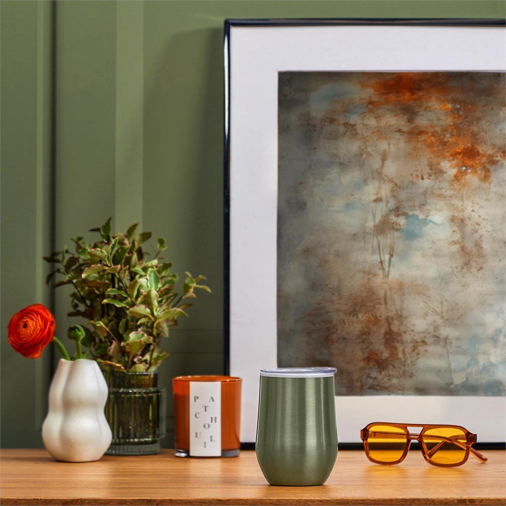 Vogue Madison Stainless Steel & Plastic Double-Wall Tumbler - 350ml - Travel Mugs and Tumblers,Drinkware Ideas,Fashion Colour