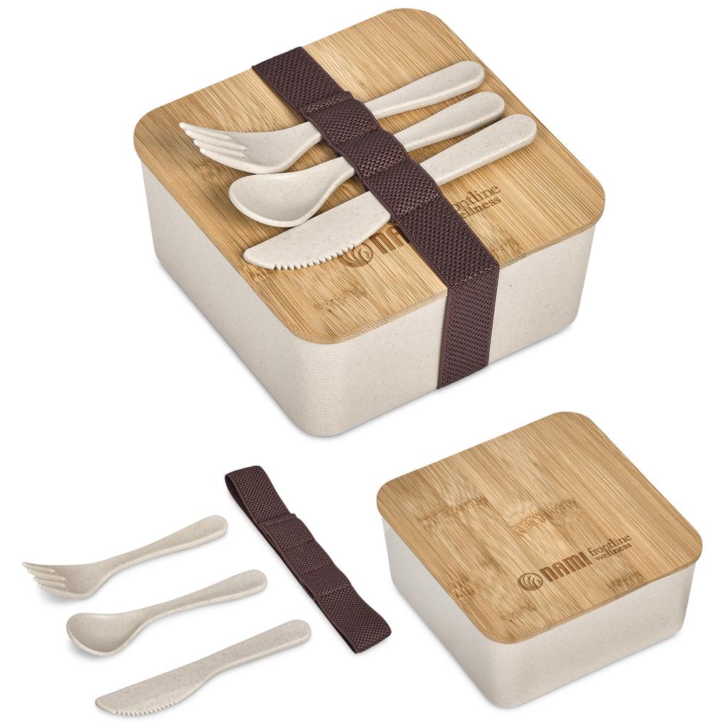 Wani Wheat Straw & Bamboo Lunch Box NATURAL - Foodware,Eco-Friendly,Bamboo Products,Wheat Products,Ideas for Work,Coolers and Lunchware