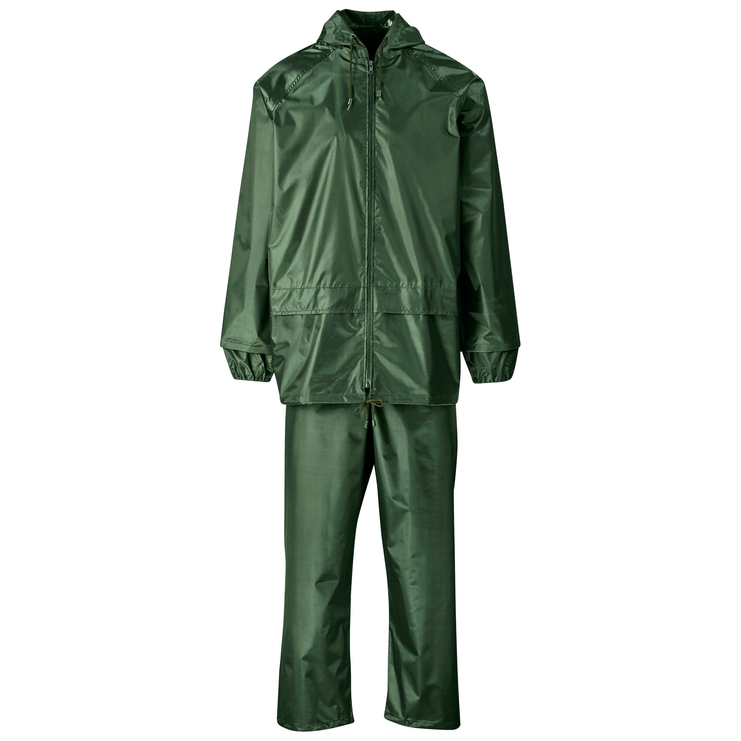 Weather Polyester/PVC Rainsuit-L-Olive-OL