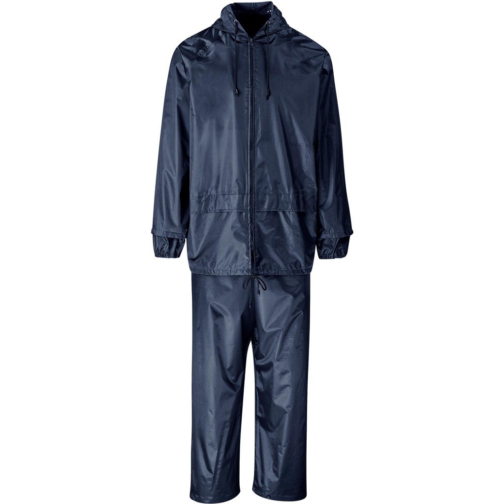 Weather Polyester and PVC Rain suit L / Navy / N