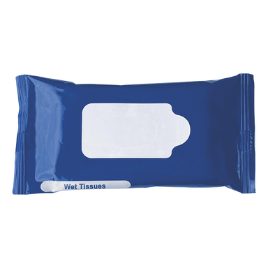 BH6080 - Bag with 10 Wet Wipes Cobalt Blue / STD / Regular -