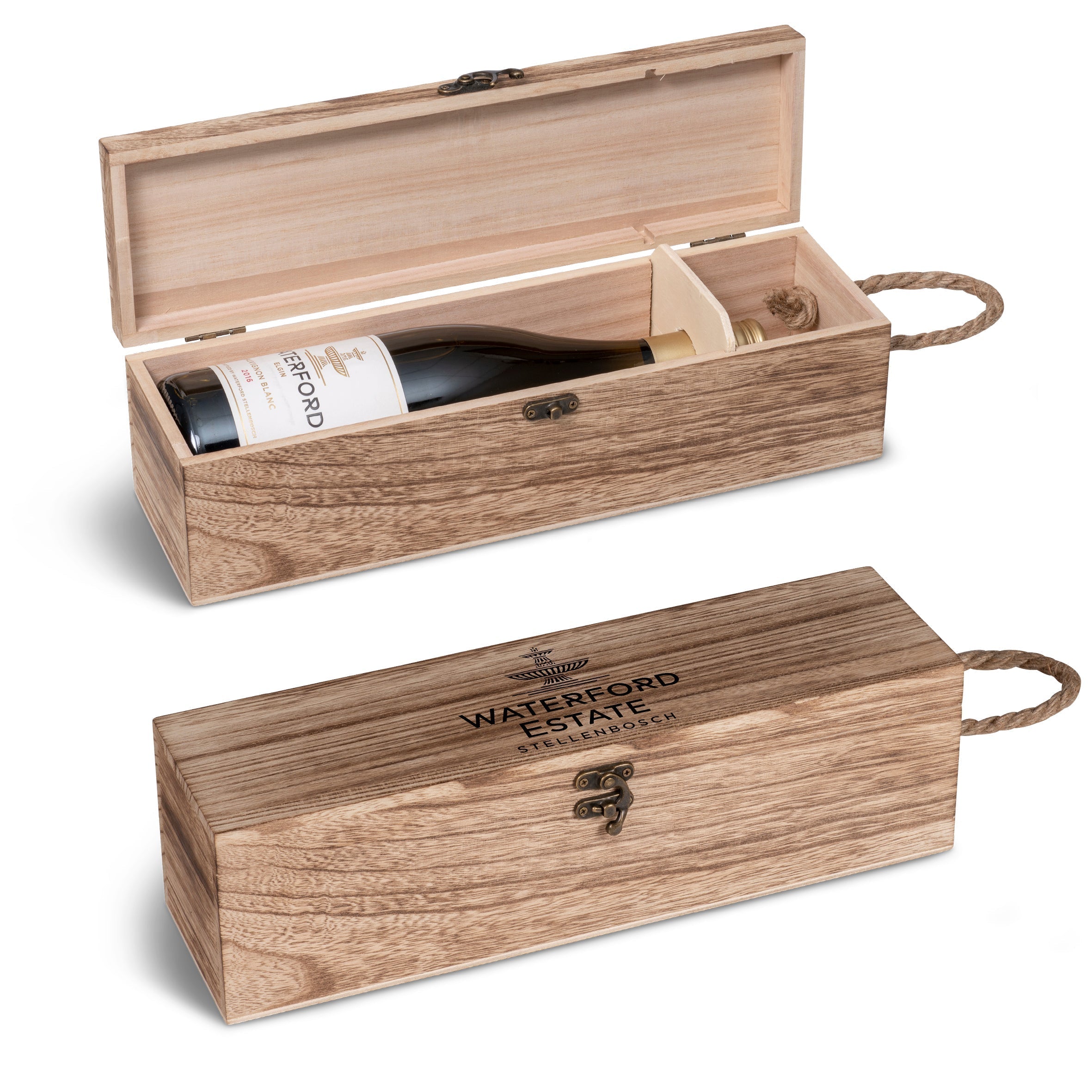 Wooden presentation wine box