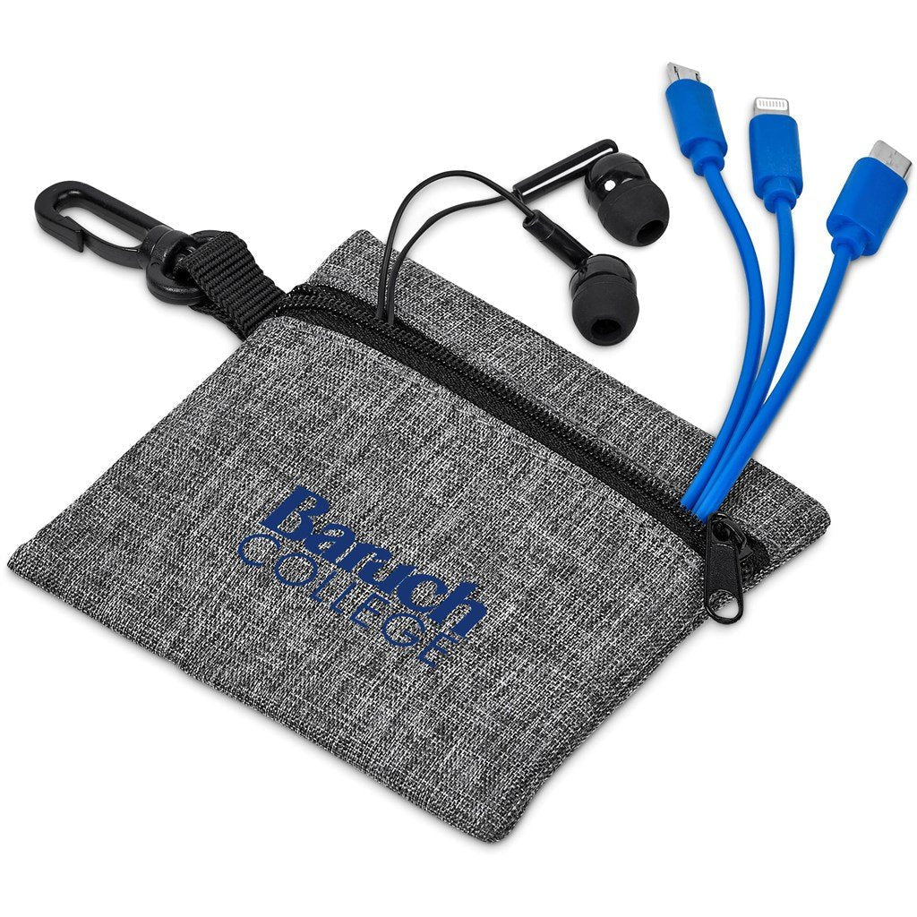 Zenia Earbuds & Tri-Cable Set BLUE - Sets,Mobile Tech Sets