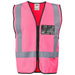 Direction En4 Hi-Viz Reflective Full Zip Vest-L-Pink-PI