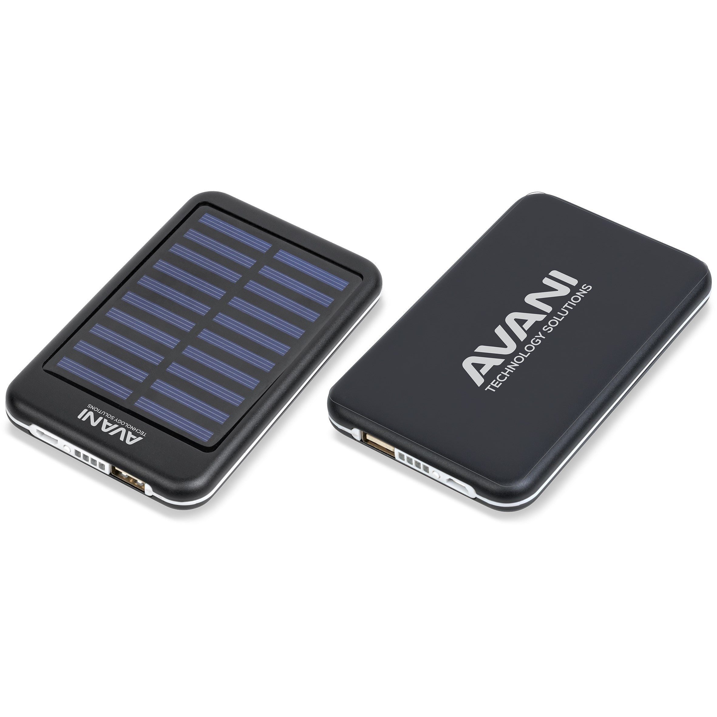 Eclipse 5000mAh Solar Power Bank - Black-Black-BL