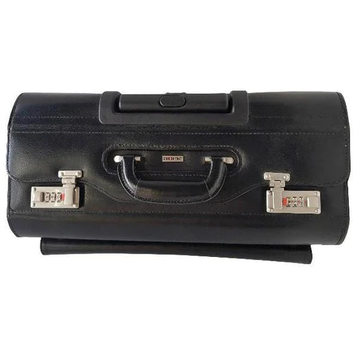 Genuine Leather Pilot Case on Wheels - Briefcases