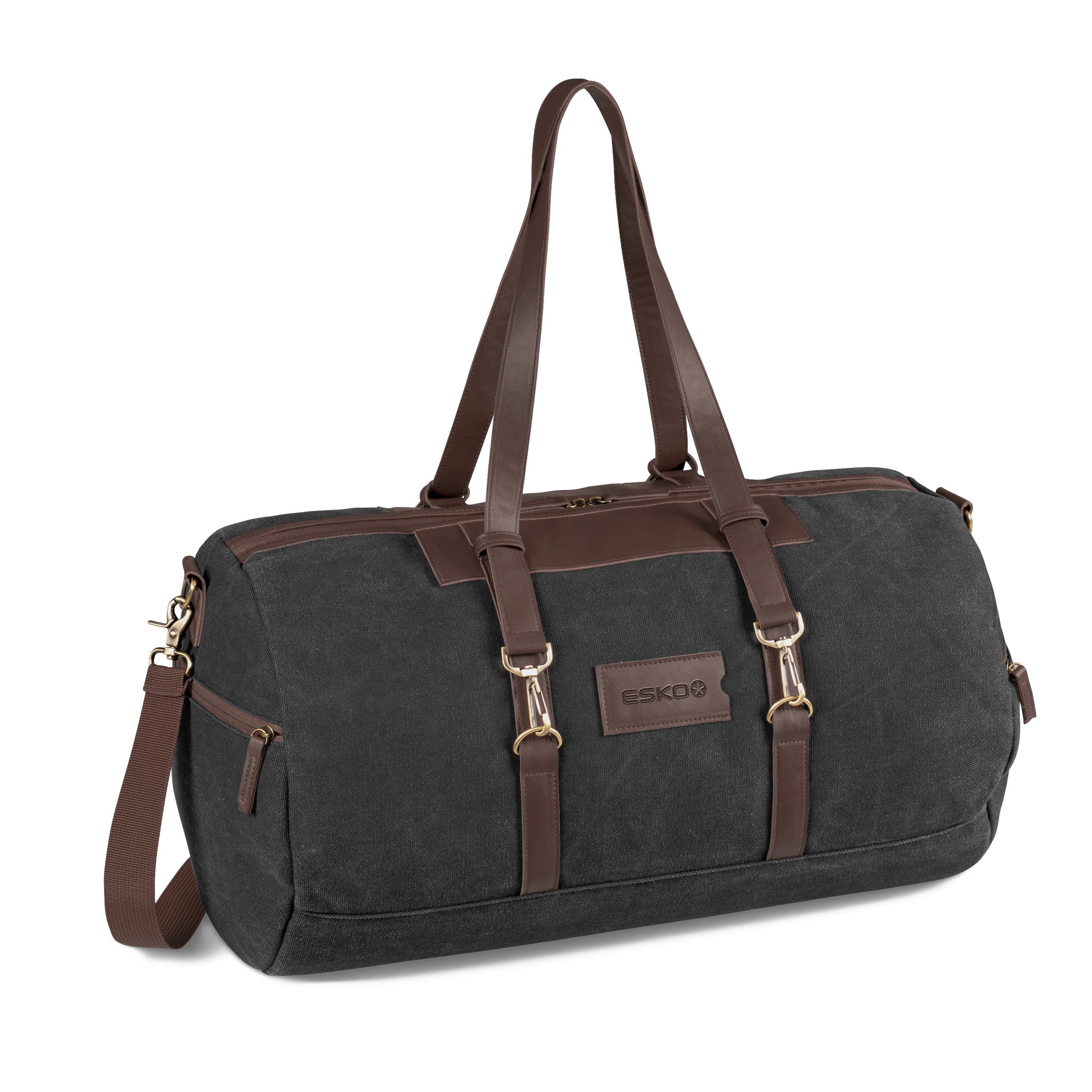 Hamilton Canvas Overnight Bag-Duffel Bags-Charcoal-C