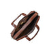 Italian Leather 2 Compartment Laptop Bag Brown-