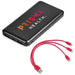 Kingpin Black Compact 10000mAh Power Bank Set Red / R