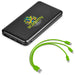 Kingpin Black Compact 10000mAh Power Bank Set Lime / L