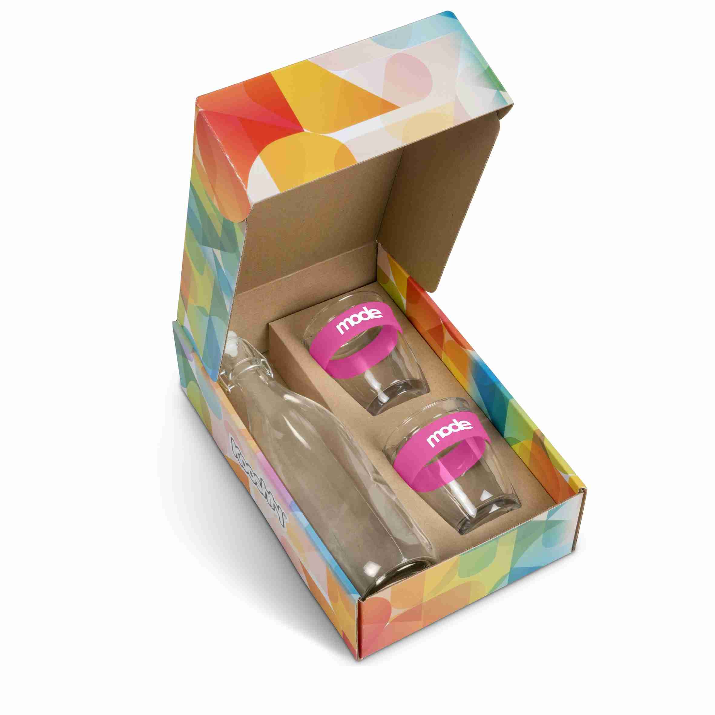 Transparent Drinking Set - 340ml-Drinkware Sets-Pink-PI