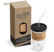 Kooshty Kork Glass Smoothie Kup & Straw - 480ml-Black-BL