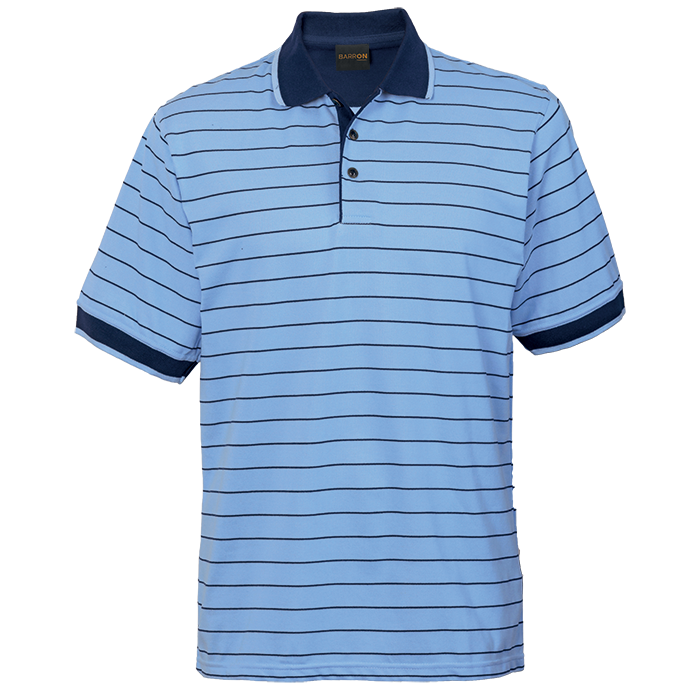 Lacoste Stripe Golfer  Sky/Navy / 3XL / Last Buy - Golf 