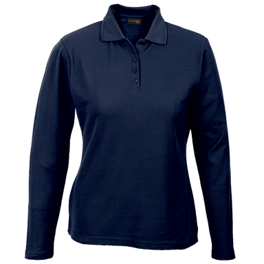 Ladies 175g Pique Knit Long Sleeve Golfer  Navy /