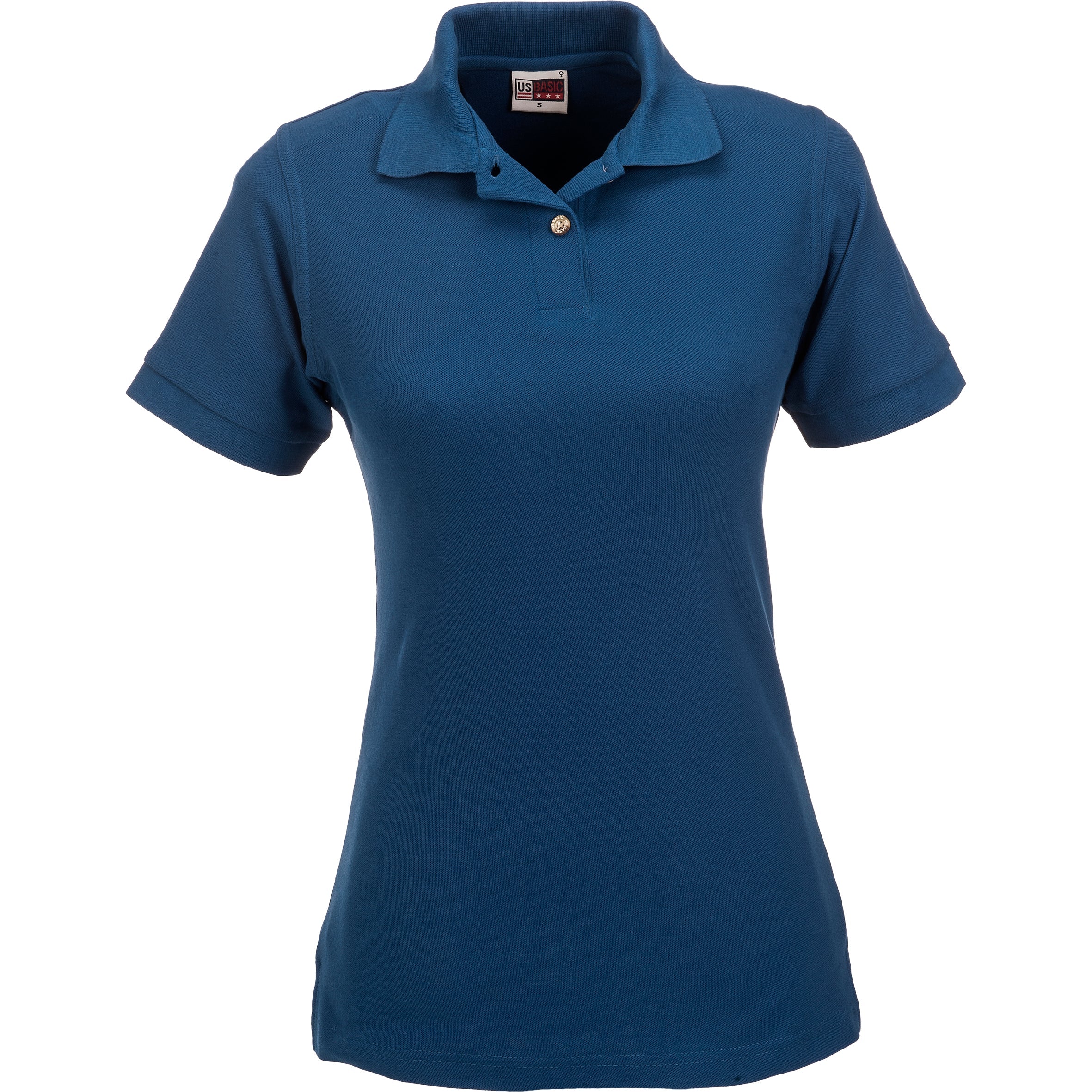 Ladies Boston Golf Shirt-L-Blue-BU