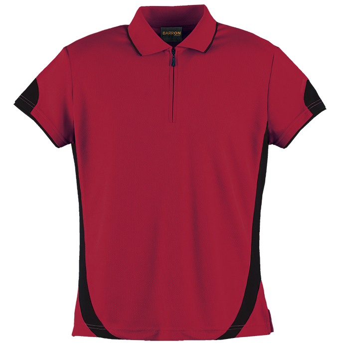 Ladies Breezeway Golfer Red/Black / XS / Last Buy - Golf Shirts